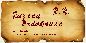 Ružica Mrdaković vizit kartica